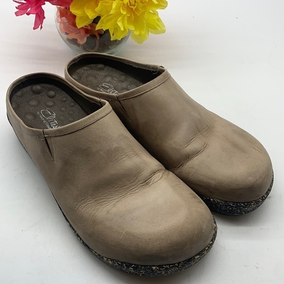 Walking Clouds Elites Tan Leather Slip On Clog Sz 11. CM3513B - Picture 1 of 9